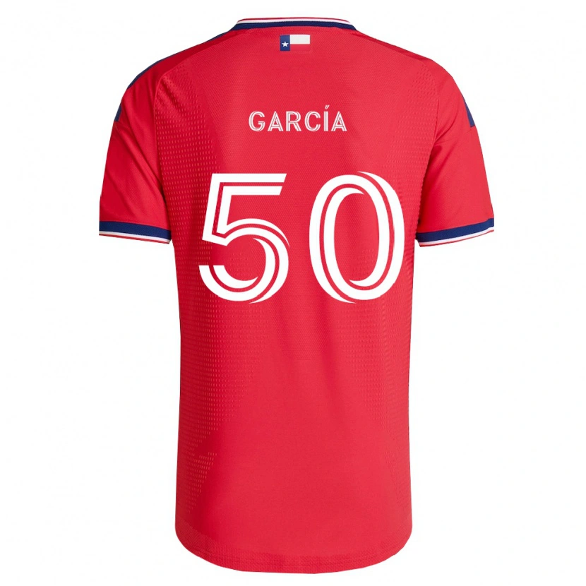 Danxen Niño Camiseta Diego García #50 Rojo Azul Blanco 1ª Equipación 2026/27 La Camisa