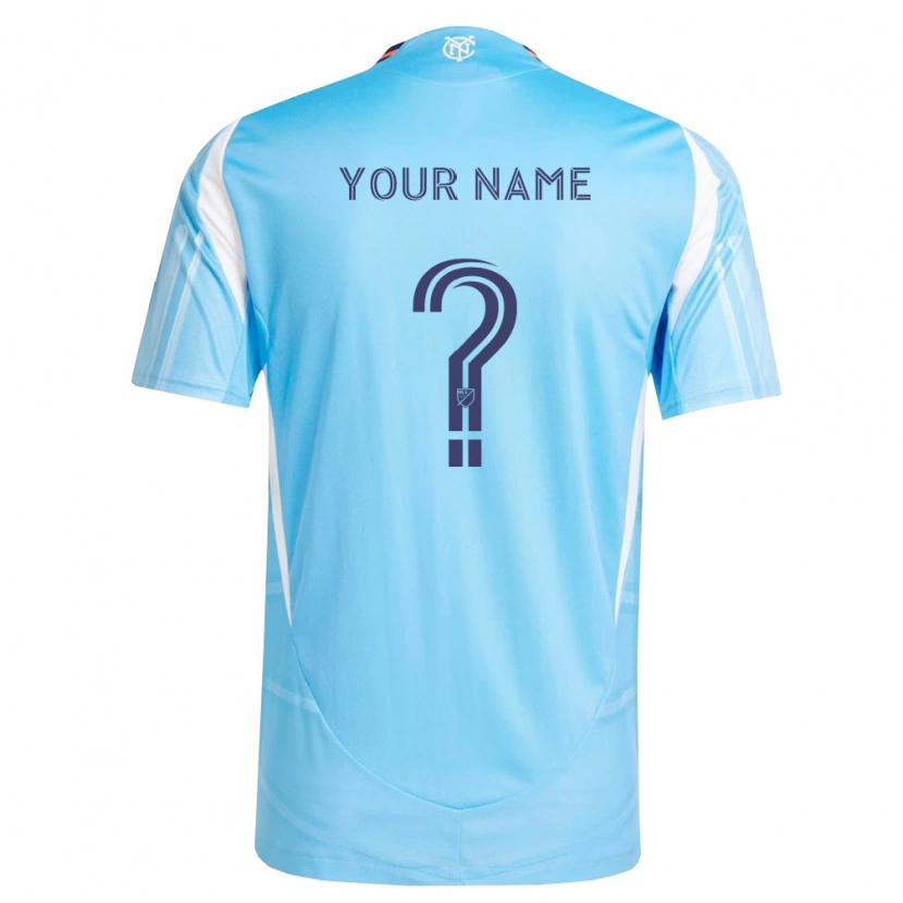 Danxen Niño Camiseta Su Nombre #0 Azul Cielo Blanco 1ª Equipación 2026/27 La Camisa