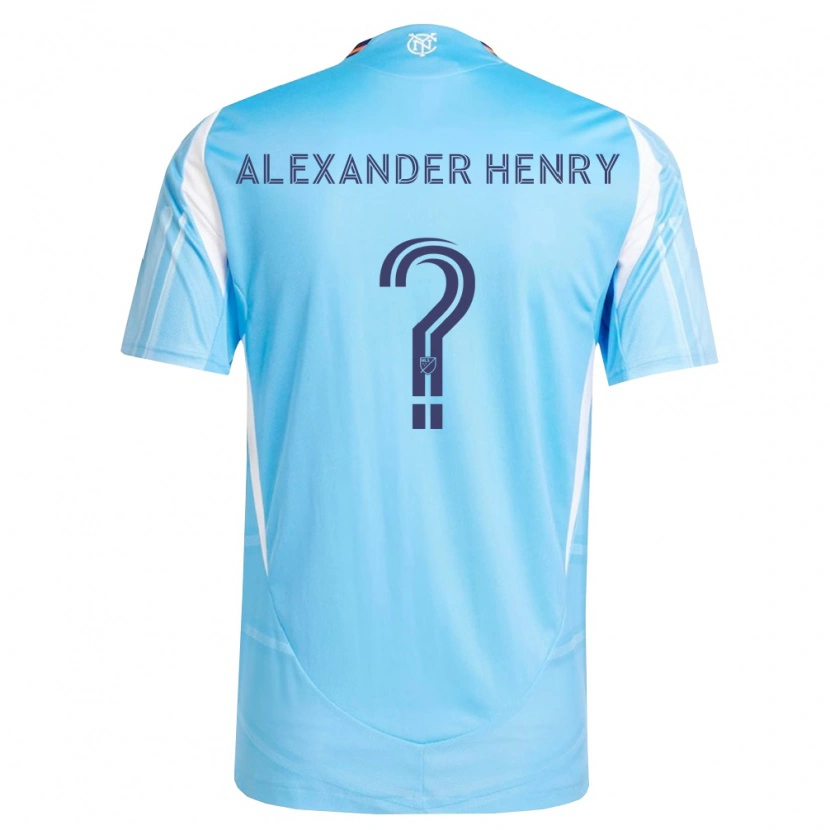 Danxen Niño Camiseta Liam Alexander Henry #0 Azul Cielo Blanco 1ª Equipación 2026/27 La Camisa