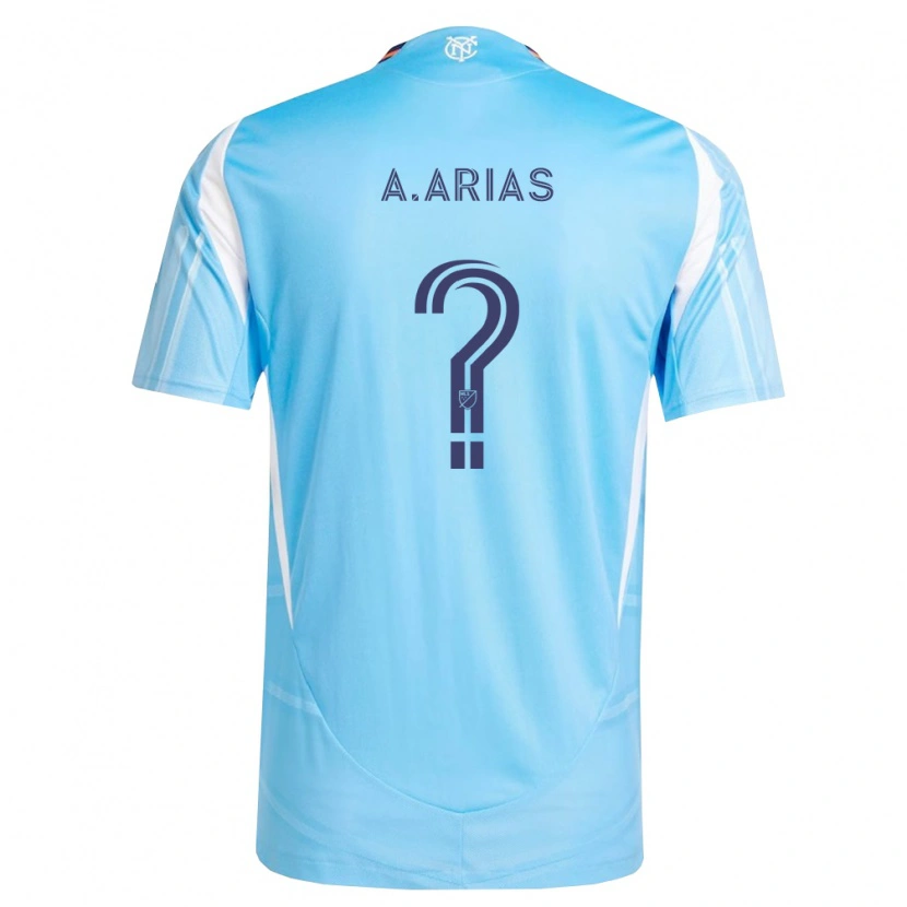 Danxen Niño Camiseta Abner Arias #0 Azul Cielo Blanco 1ª Equipación 2026/27 La Camisa