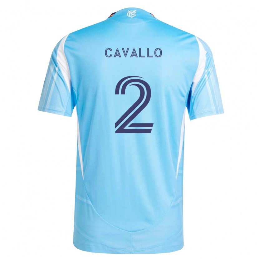 Danxen Niño Camiseta Nico Cavallo #2 Azul Cielo Blanco 1ª Equipación 2026/27 La Camisa