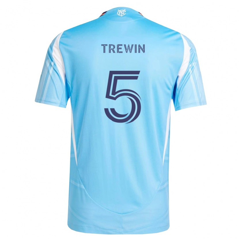 Danxen Niño Camiseta Kai Trewin #5 Azul Cielo Blanco 1ª Equipación 2026/27 La Camisa