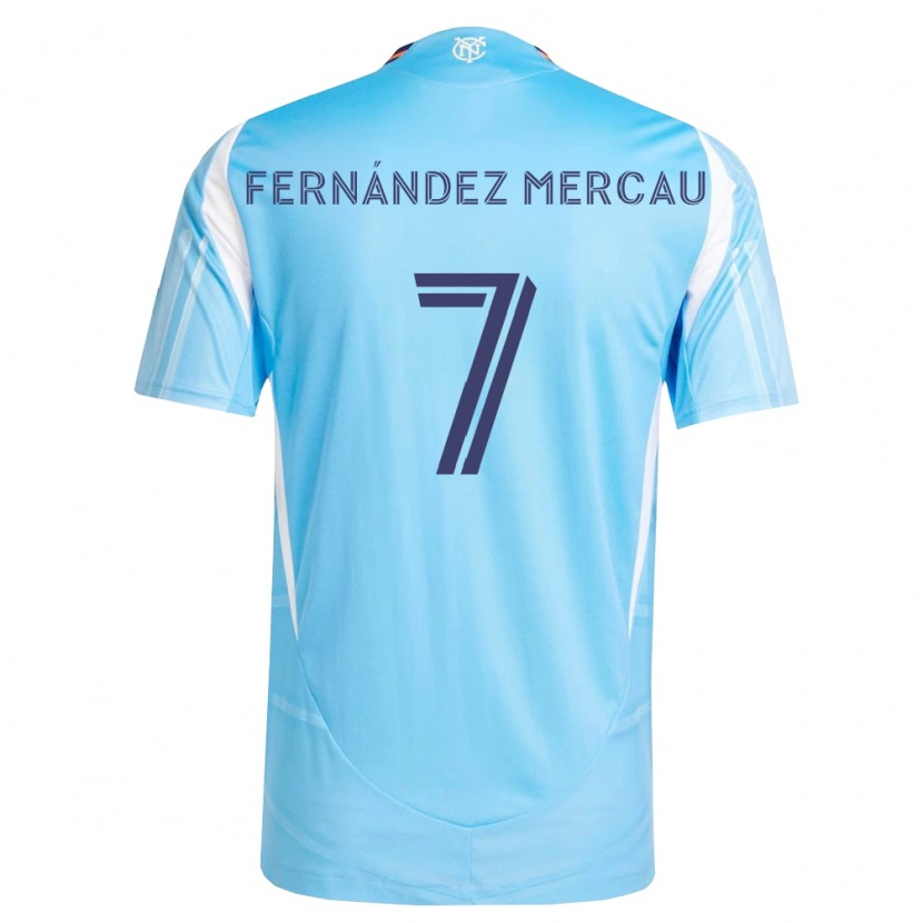 Danxen Niño Camiseta Nicolás Fernández Mercau #7 Azul Cielo Blanco 1ª Equipación 2026/27 La Camisa