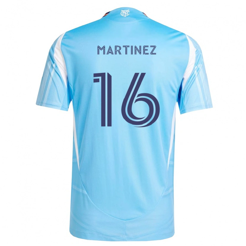 Danxen Niño Camiseta Alonso Martínez #16 Azul Cielo Blanco 1ª Equipación 2026/27 La Camisa