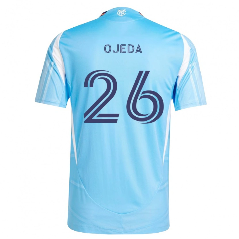 Danxen Niño Camiseta Agustín Ojeda #26 Azul Cielo Blanco 1ª Equipación 2026/27 La Camisa