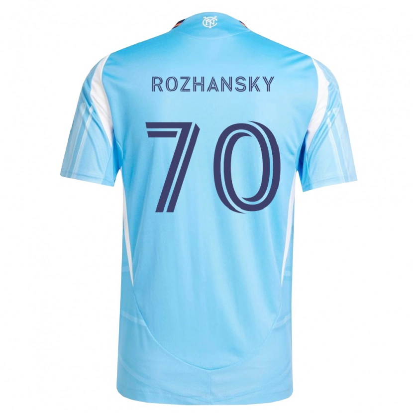 Danxen Niño Camiseta Jake Rozhansky #70 Azul Cielo Blanco 1ª Equipación 2026/27 La Camisa