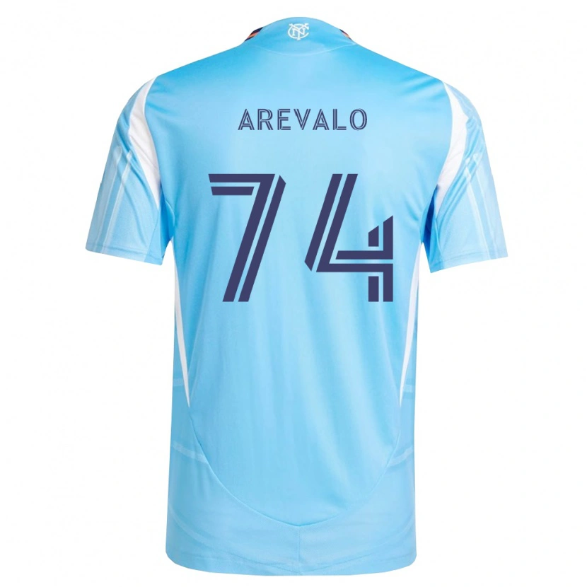 Danxen Niño Camiseta Ronny Arévalo #74 Azul Cielo Blanco 1ª Equipación 2026/27 La Camisa