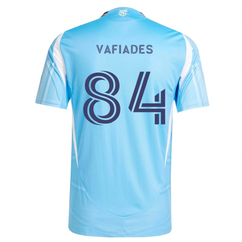 Danxen Niño Camiseta Niccolo Vafiades #84 Azul Cielo Blanco 1ª Equipación 2026/27 La Camisa