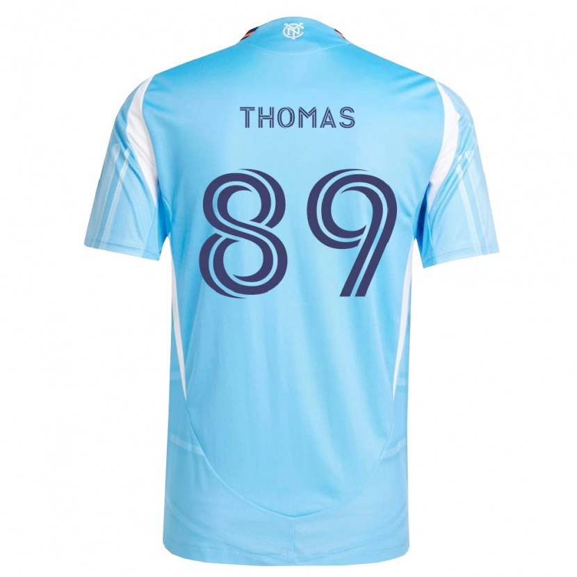 Danxen Niño Camiseta Dylan Thomas #89 Azul Cielo Blanco 1ª Equipación 2026/27 La Camisa