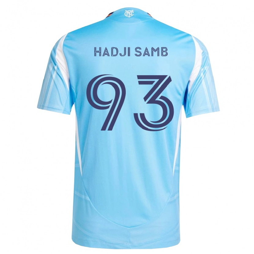Danxen Niño Camiseta El Hadji Samb #93 Azul Cielo Blanco 1ª Equipación 2026/27 La Camisa