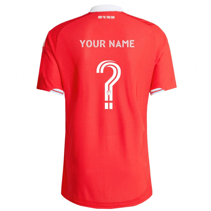 Danxen Niño Camiseta Su Nombre #0 Rojo Azul Profundo Blanco 1ª Equipación 2026/27 La Camisa