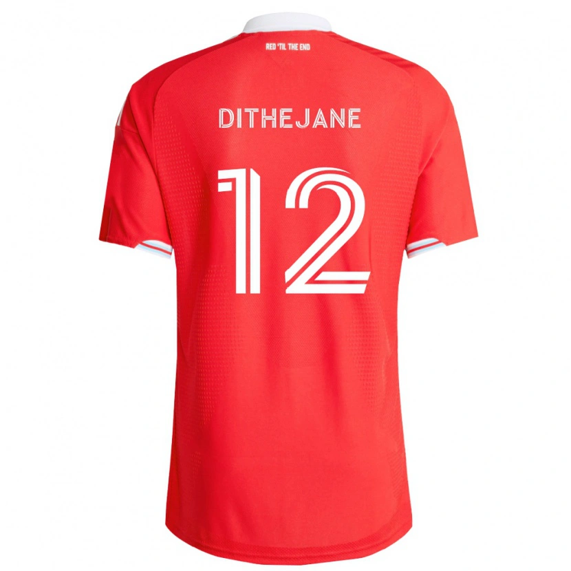 Danxen Niño Camiseta Puso Dithejane #12 Rojo Azul Profundo Blanco 1ª Equipación 2026/27 La Camisa