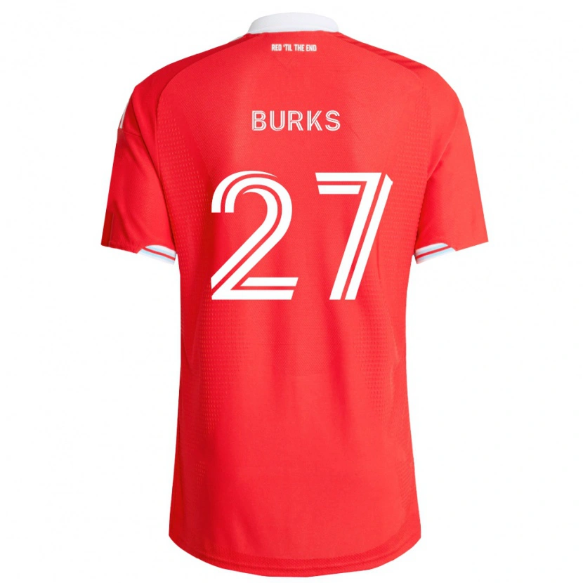 Danxen Niño Camiseta Kendall Burks #27 Rojo Azul Profundo Blanco 1ª Equipación 2026/27 La Camisa