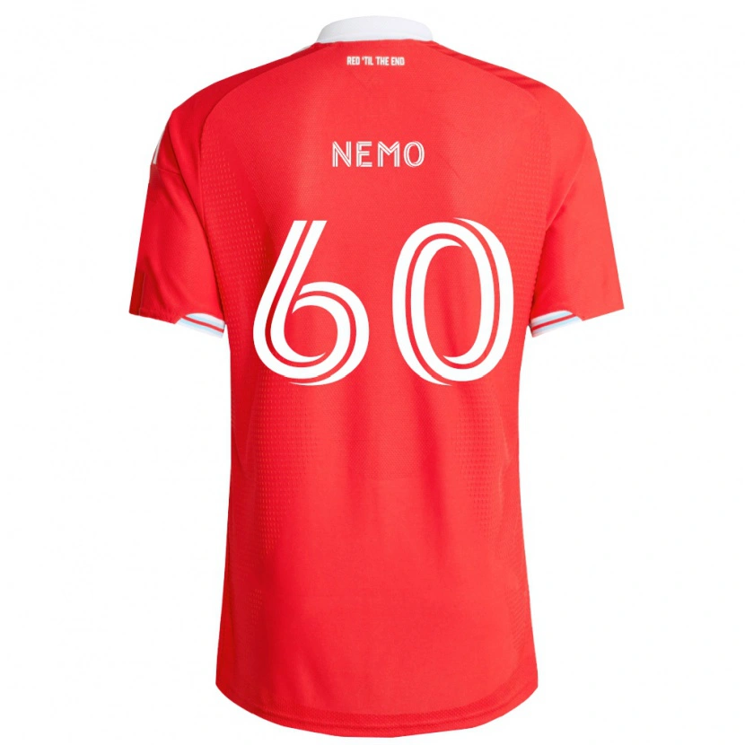 Danxen Niño Camiseta Jason Nemo #60 Rojo Azul Profundo Blanco 1ª Equipación 2026/27 La Camisa