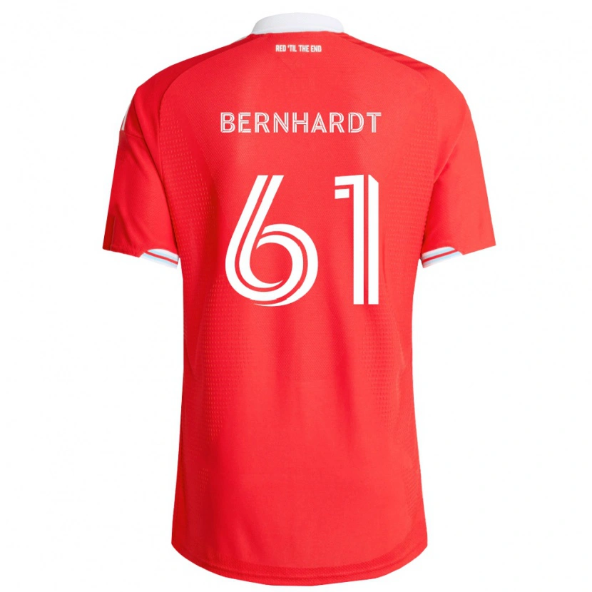 Danxen Niño Camiseta Harrison Bernhardt #61 Rojo Azul Profundo Blanco 1ª Equipación 2026/27 La Camisa