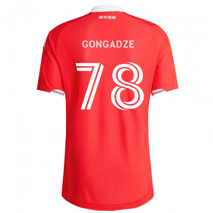 Danxen Niño Camiseta Giorgi Gongadze #78 Rojo Azul Profundo Blanco 1ª Equipación 2026/27 La Camisa