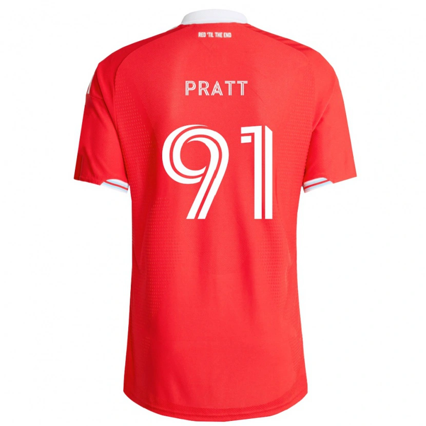 Danxen Niño Camiseta Owen Pratt #91 Rojo Azul Profundo Blanco 1ª Equipación 2026/27 La Camisa