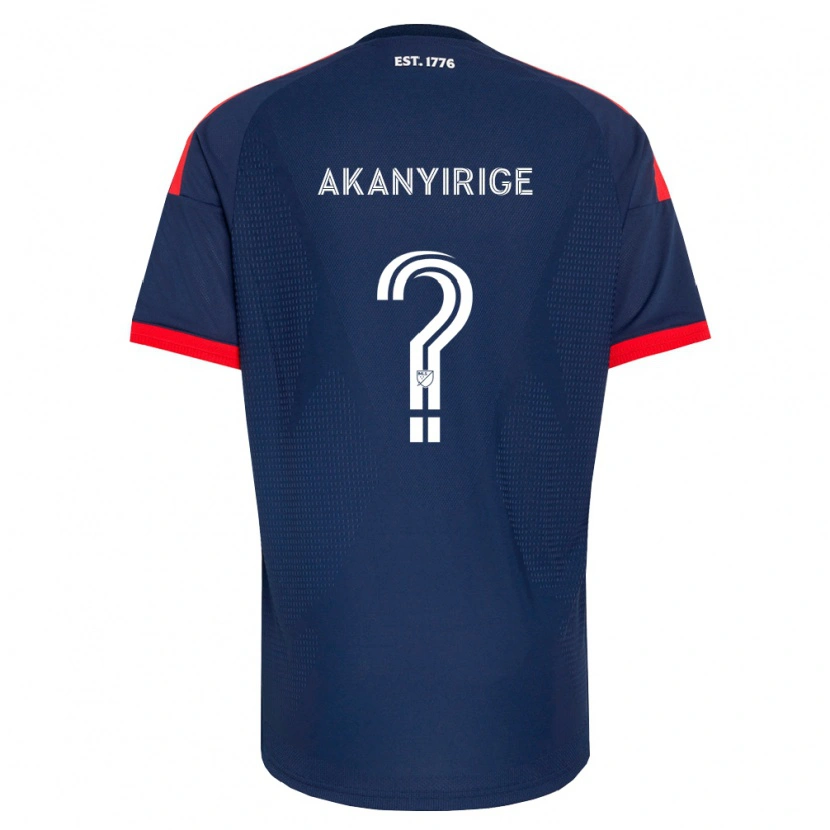 Danxen Niño Camiseta Jacob Akanyirige #0 Azul Real Rojo Blanco 1ª Equipación 2026/27 La Camisa