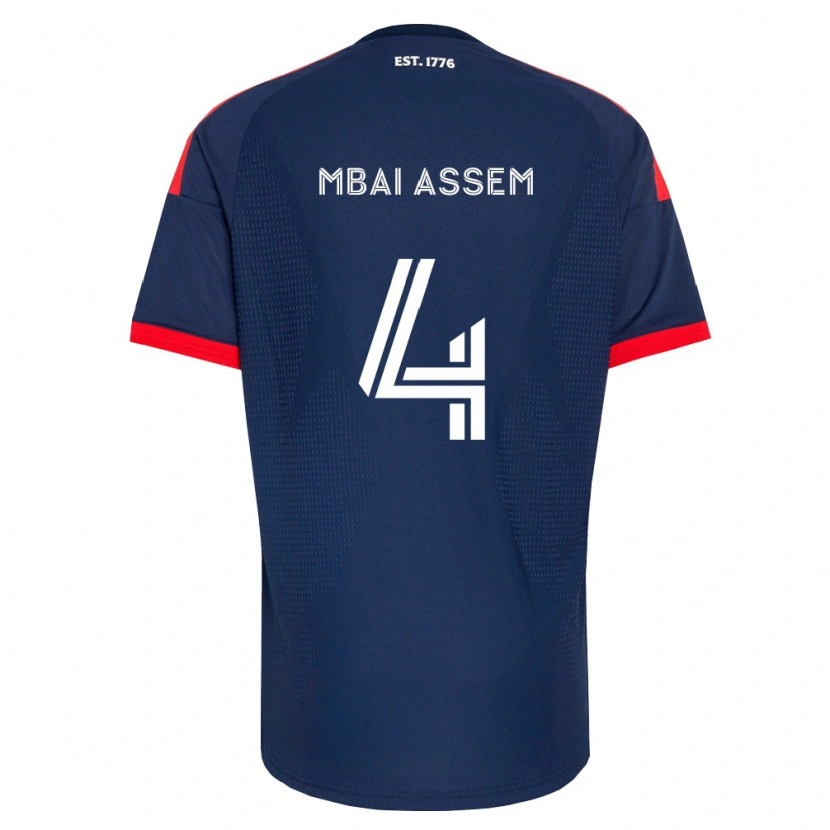 Danxen Niño Camiseta Chris Mbaï-Assem #4 Azul Real Rojo Blanco 1ª Equipación 2026/27 La Camisa