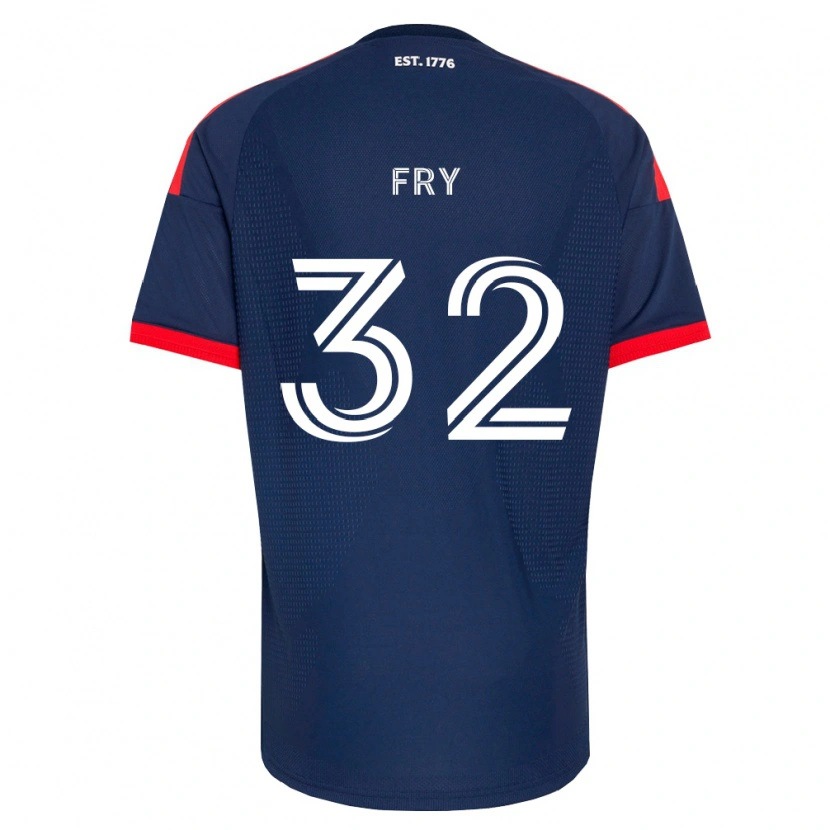 Danxen Niño Camiseta Malcolm Fry #32 Azul Real Rojo Blanco 1ª Equipación 2026/27 La Camisa