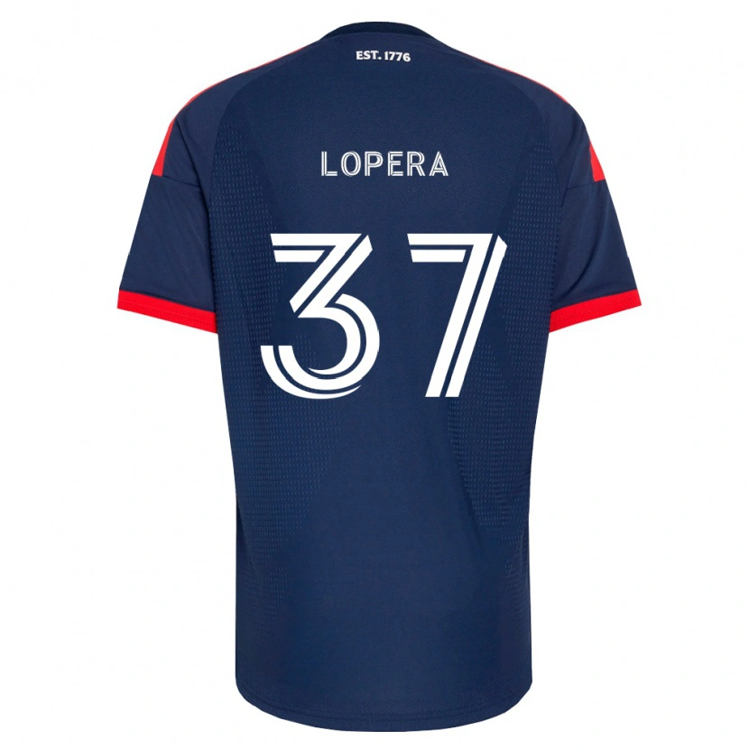 Danxen Niño Camiseta Steban Lopera #37 Azul Real Rojo Blanco 1ª Equipación 2026/27 La Camisa