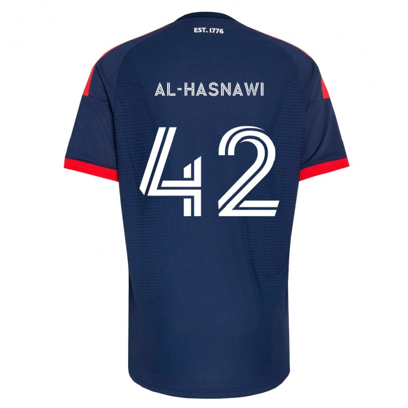 Danxen Niño Camiseta Moshtaba Al-Hasnawi #42 Azul Real Rojo Blanco 1ª Equipación 2026/27 La Camisa