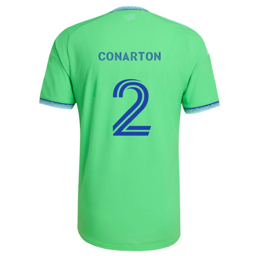 Danxen Niño Camiseta Alyssa Conarton #2 Verde Azul Claro 1ª Equipación 2026/27 La Camisa