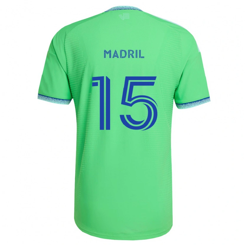 Danxen Niño Camiseta Emily Madril #15 Verde Azul Claro 1ª Equipación 2026/27 La Camisa