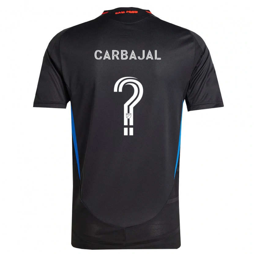 Danxen Niño Camiseta Sebastian Carbajal #0 Azul Blanco Negro 1ª Equipación 2026/27 La Camisa