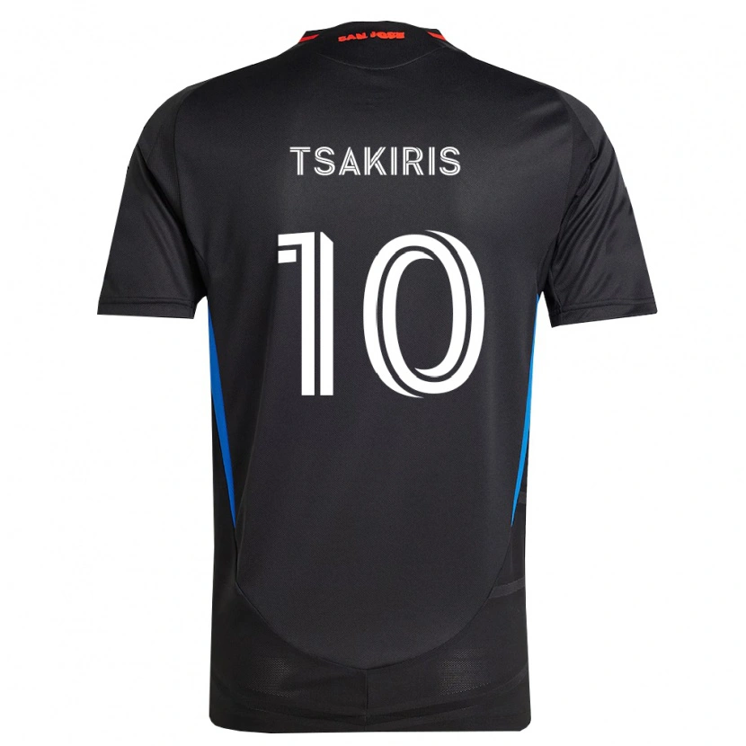 Danxen Niño Camiseta Niko Tsakiris #10 Azul Blanco Negro 1ª Equipación 2026/27 La Camisa