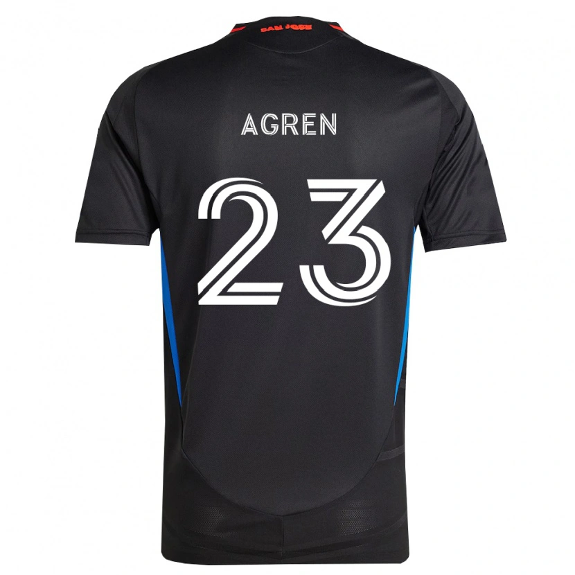 Danxen Niño Camiseta Oskar Agren #23 Azul Blanco Negro 1ª Equipación 2026/27 La Camisa