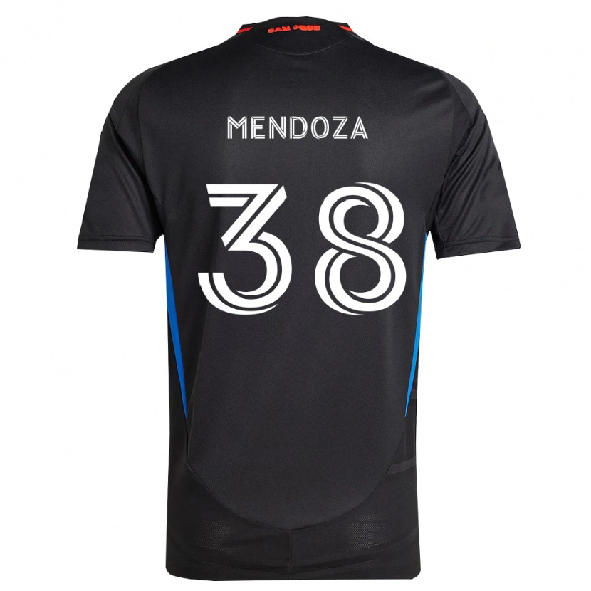 Danxen Niño Camiseta Edwyn Mendoza #38 Azul Blanco Negro 1ª Equipación 2026/27 La Camisa