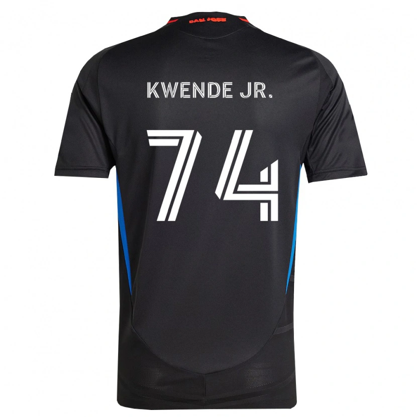 Danxen Niño Camiseta Martin Kwende Jr. #74 Azul Blanco Negro 1ª Equipación 2026/27 La Camisa