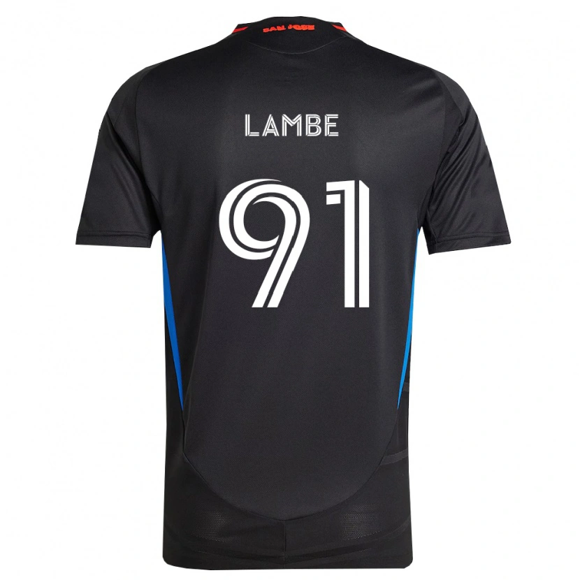 Danxen Niño Camiseta Connor Lambe #91 Azul Blanco Negro 1ª Equipación 2026/27 La Camisa