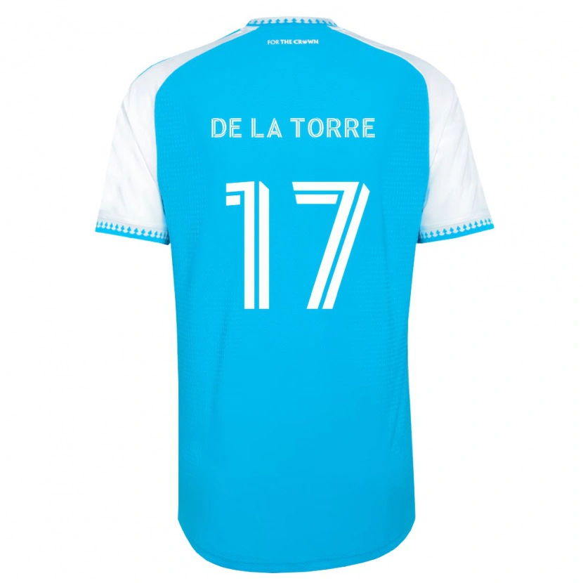 Danxen Niño Camiseta Luca De La Torre #17 Azul Cielo Blanco Negro 1ª Equipación 2026/27 La Camisa