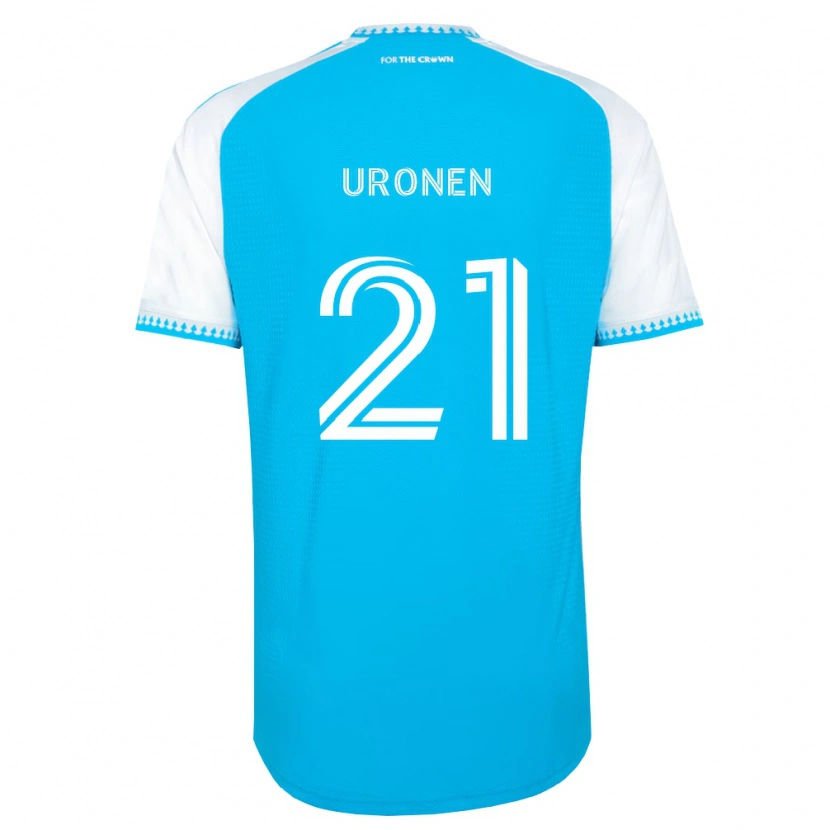 Danxen Niño Camiseta Jere Uronen #21 Azul Cielo Blanco Negro 1ª Equipación 2026/27 La Camisa