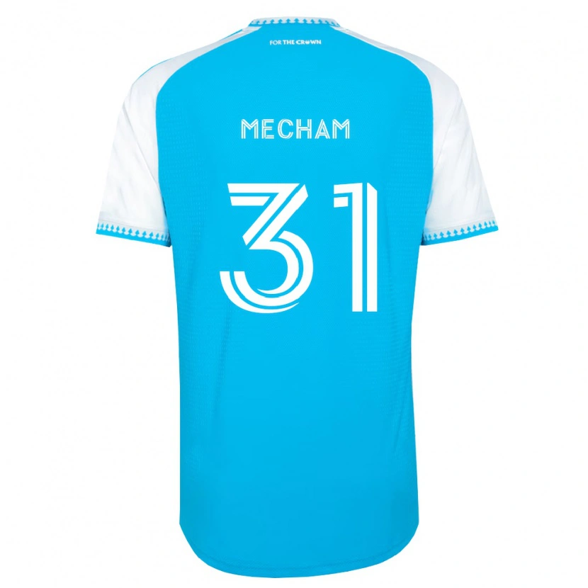Danxen Niño Camiseta Jake Mecham #31 Azul Cielo Blanco Negro 1ª Equipación 2026/27 La Camisa