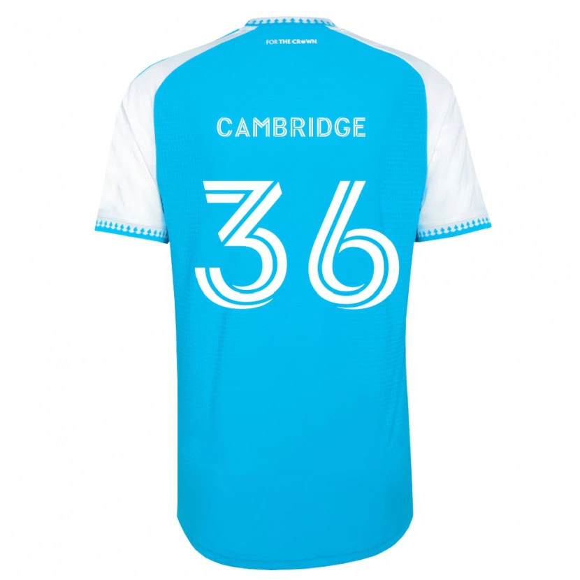 Danxen Niño Camiseta Brandon Cambridge #36 Azul Cielo Blanco Negro 1ª Equipación 2026/27 La Camisa