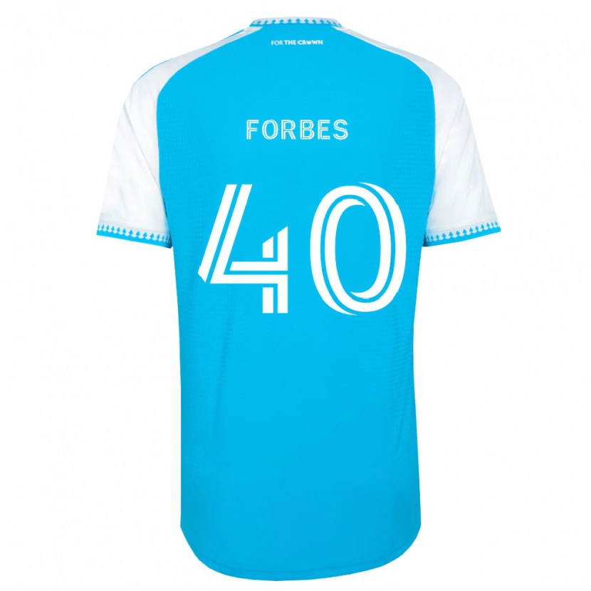 Danxen Niño Camiseta Jahlane Forbes #40 Azul Cielo Blanco Negro 1ª Equipación 2026/27 La Camisa