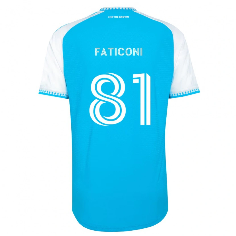 Danxen Niño Camiseta Trey Faticoni #81 Azul Cielo Blanco Negro 1ª Equipación 2026/27 La Camisa