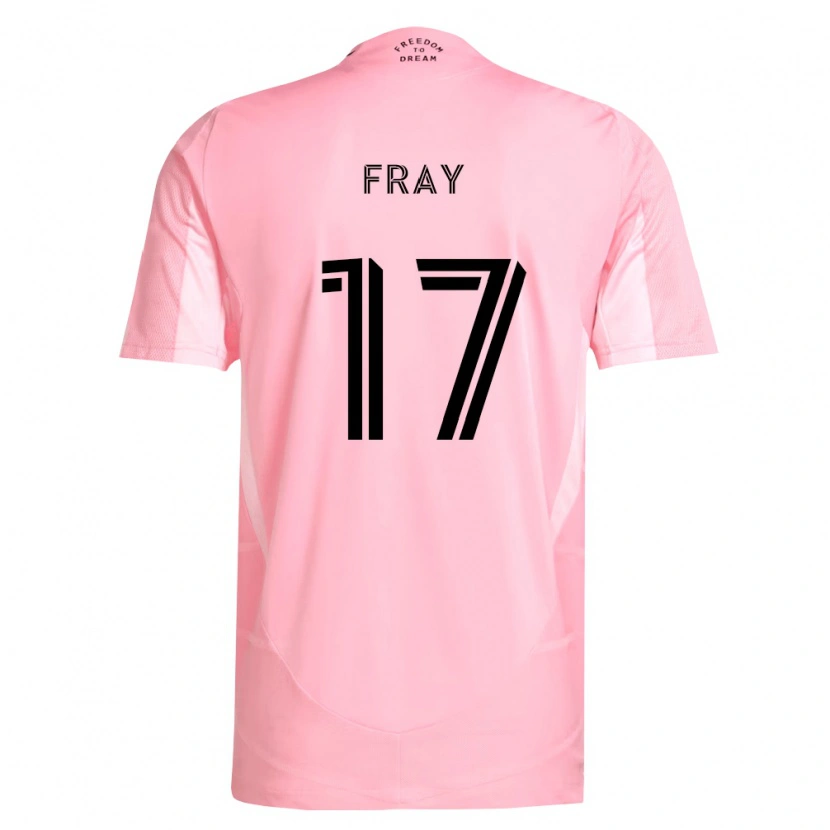 Danxen Niño Camiseta Ian Fray #17 Rosa Negro 1ª Equipación 2026/27 La Camisa
