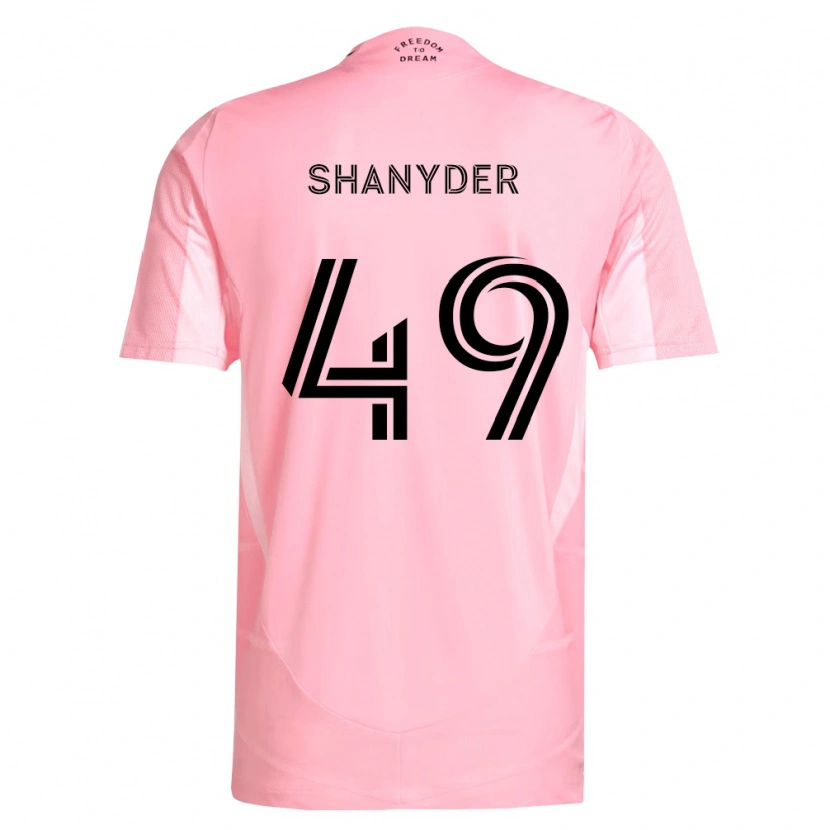 Danxen Niño Camiseta Shanyder Borgelin #49 Rosa Negro 1ª Equipación 2026/27 La Camisa