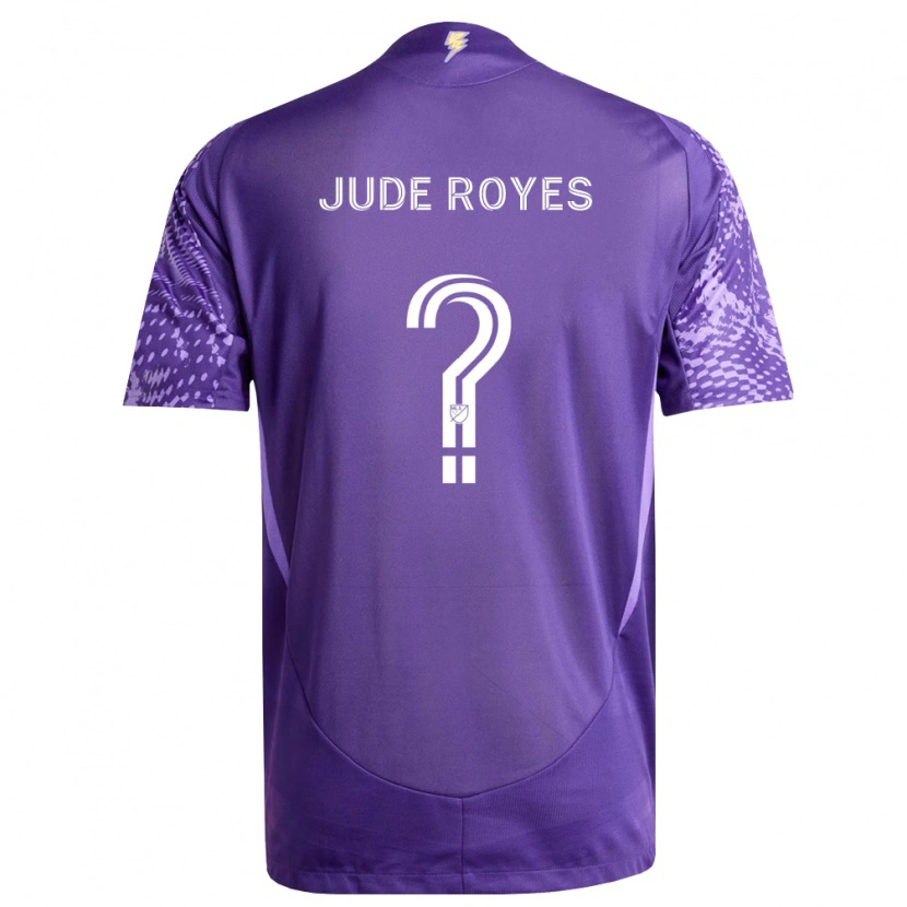 Danxen Niño Camiseta Jude Royes #0 Morado Blanco 1ª Equipación 2026/27 La Camisa