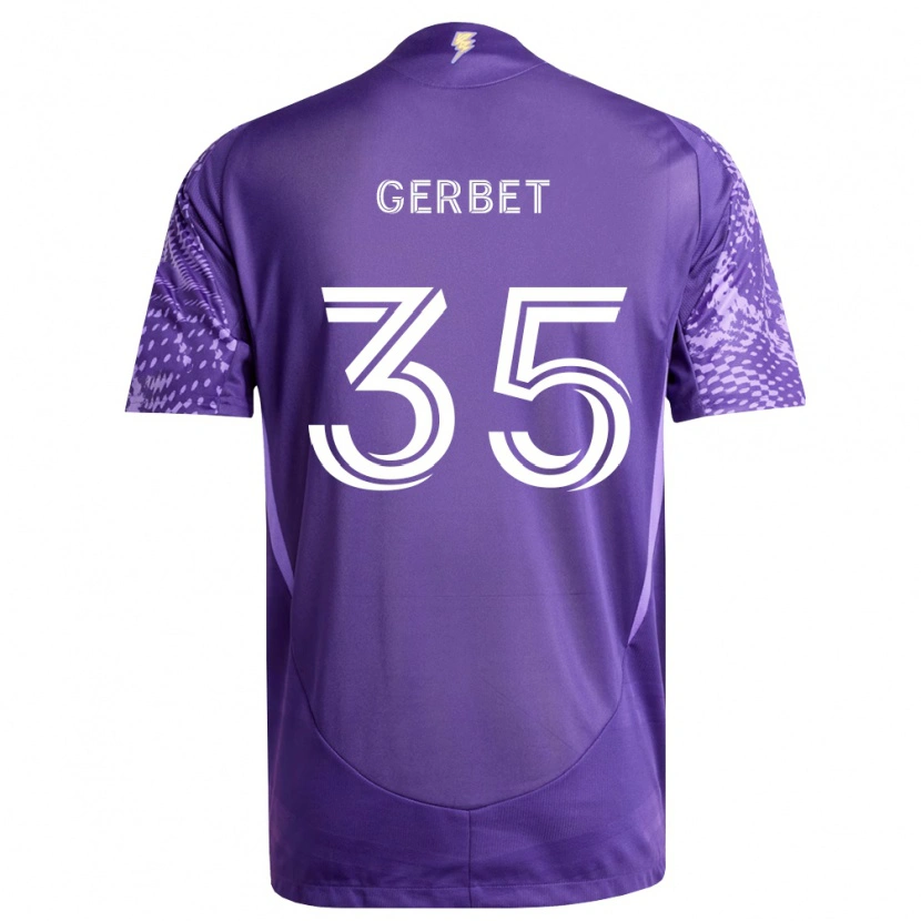 Danxen Niño Camiseta Joran Gerbet #35 Morado Blanco 1ª Equipación 2026/27 La Camisa