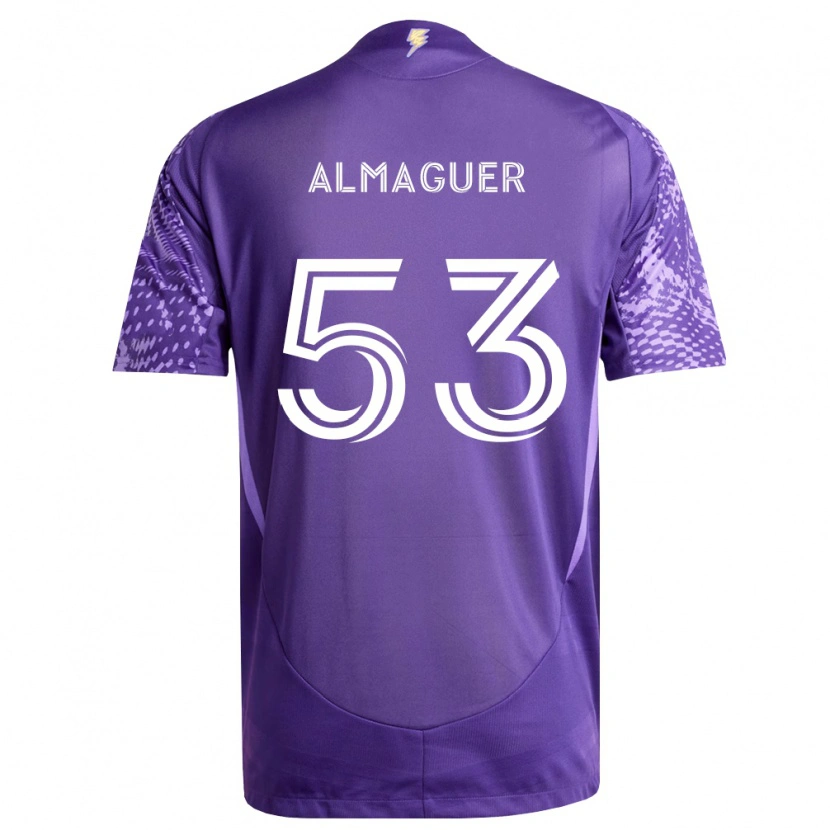 Danxen Niño Camiseta Jorge Almaguer #53 Morado Blanco 1ª Equipación 2026/27 La Camisa