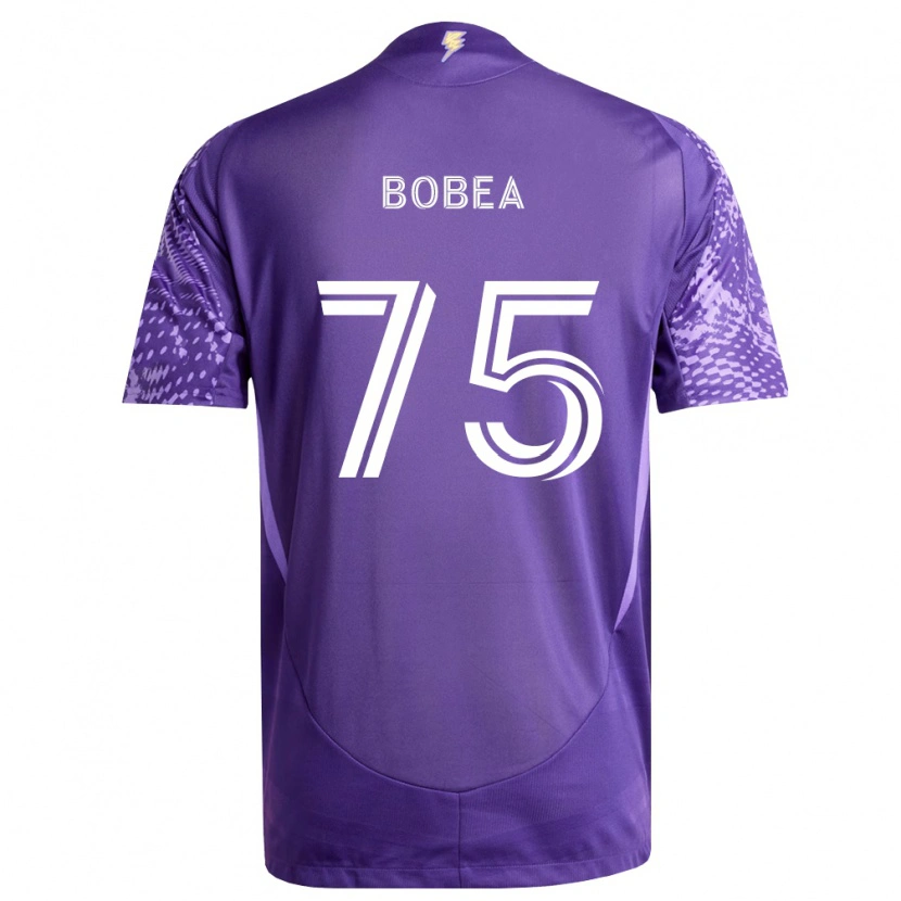 Danxen Niño Camiseta Nicolás Bobea #75 Morado Blanco 1ª Equipación 2026/27 La Camisa