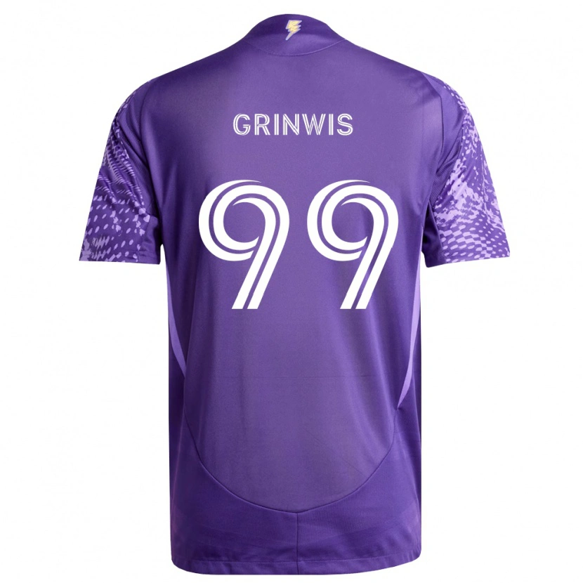 Danxen Niño Camiseta Adam Grinwis #99 Morado Blanco 1ª Equipación 2026/27 La Camisa