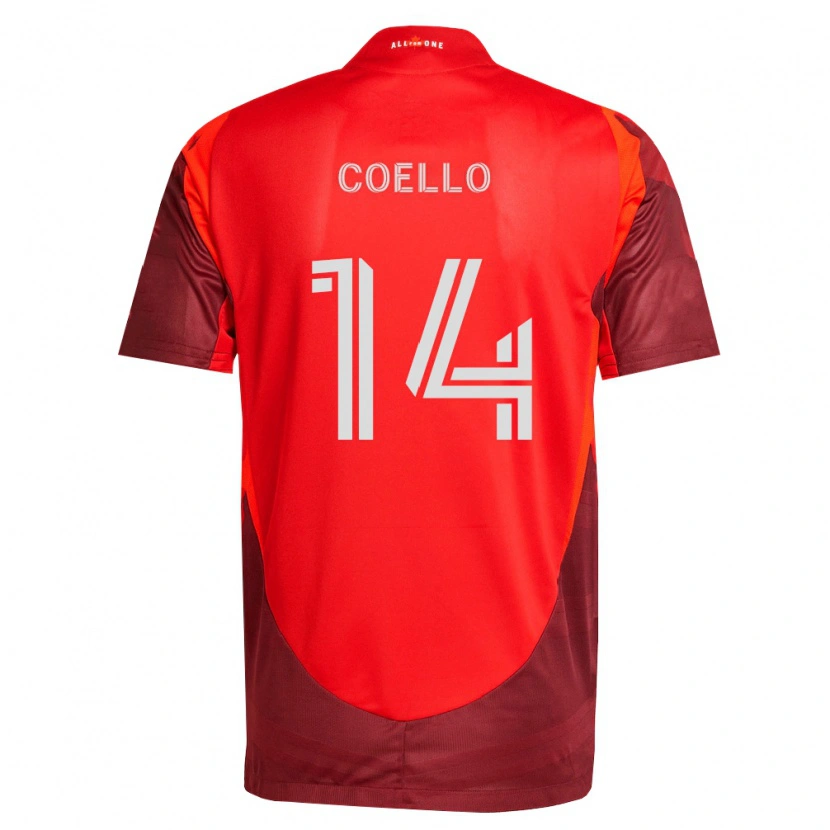 Danxen Niño Camiseta Alonso Coello #14 Rojo Borgoña 1ª Equipación 2026/27 La Camisa