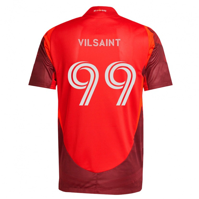Danxen Niño Camiseta Jules-Anthony Vilsaint #99 Rojo Borgoña 1ª Equipación 2026/27 La Camisa