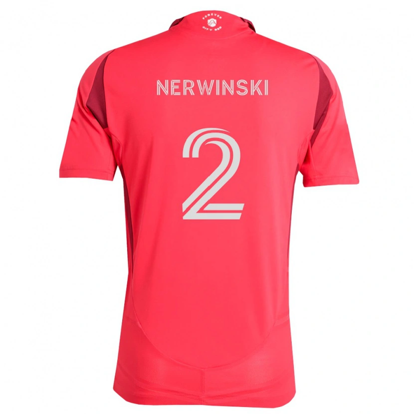 Danxen Niño Camiseta Jake Nerwinski #2 Magenta Blanco 1ª Equipación 2026/27 La Camisa